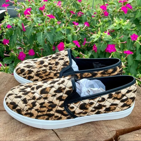 Women’s Sz 6 Leopard Slip-On Sneakers NWOB Steve Madden Shoes Animal Print - Picture 5 of 10
